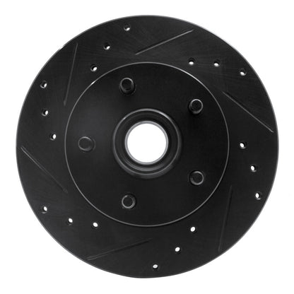 R1 Concepts R1 95-97 Ford Ranger (USA/Canada) Front Left Drilled & Slotted Black Brake Rotor