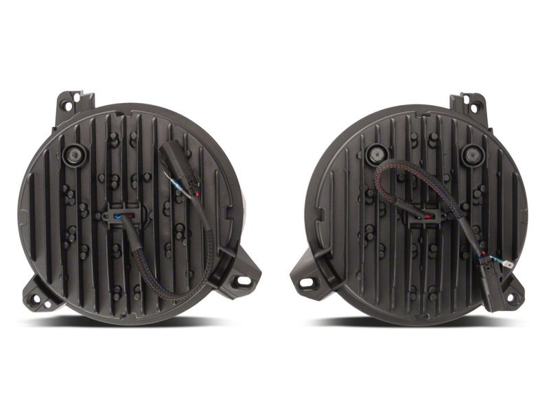 Raxiom 18-23 Jeep Wrangler JL Axial Series 9-In Angel Eye LED Headlights- Black Housing (Clear Lens)