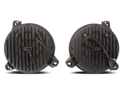 Raxiom 18-23 Jeep Wrangler JL Axial Series 9-In Angel Eye LED Headlights- Black Housing (Clear Lens)