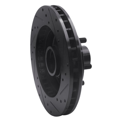 R1 Concepts R1 88-96 Chevrolet C2500 Front Left Drilled & Slotted Black Brake Rotor