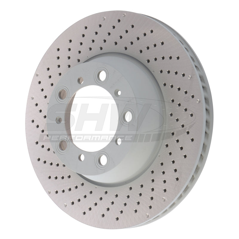 SHW Performance SHW 17-21 Porsche 911 Carrera 3.0L w/o Ceramic Brakes Left Rear Drilled MB Brake Rotor (9P1615601)