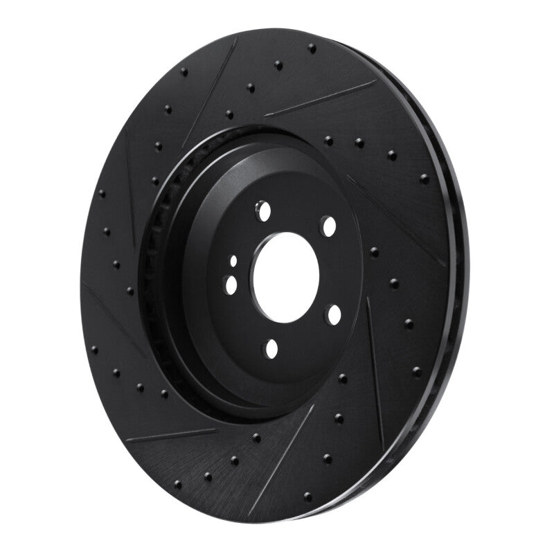 R1 Concepts R1 17-23 Mercedes-Benz E450 Rear Right Drilled & Slotted Black Brake Rotor
