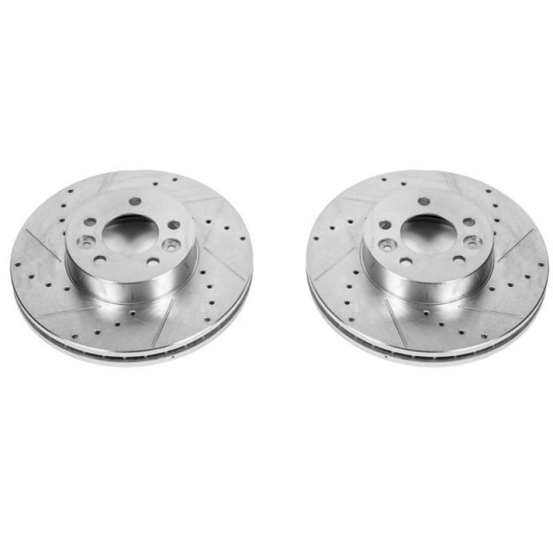 PowerStop Power Stop 98-02 Ford Crown Victoria Front Evolution Drilled & Slotted Rotors - Pair