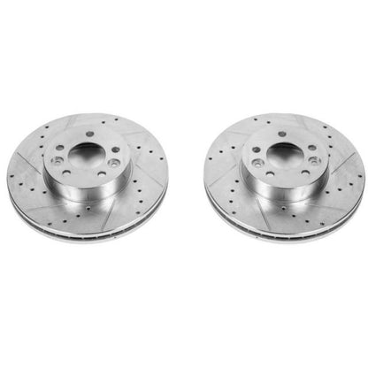 PowerStop Power Stop 98-02 Ford Crown Victoria Front Evolution Drilled & Slotted Rotors - Pair
