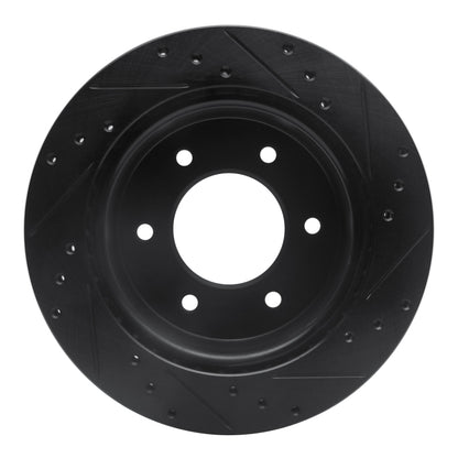R1 Concepts R1 19-25 Ford BRONCO Rear Left Drilled & Slotted Black Brake Rotor