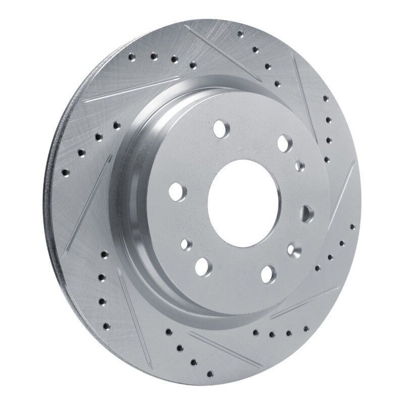 R1 Concepts R1 23-25 Chevrolet Colorado Rear Right Drilled & Slotted Silver Brake Rotor