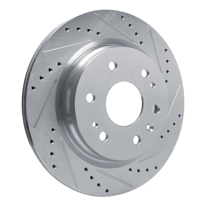 R1 Concepts R1 23-25 Chevrolet Colorado Rear Right Drilled & Slotted Silver Brake Rotor