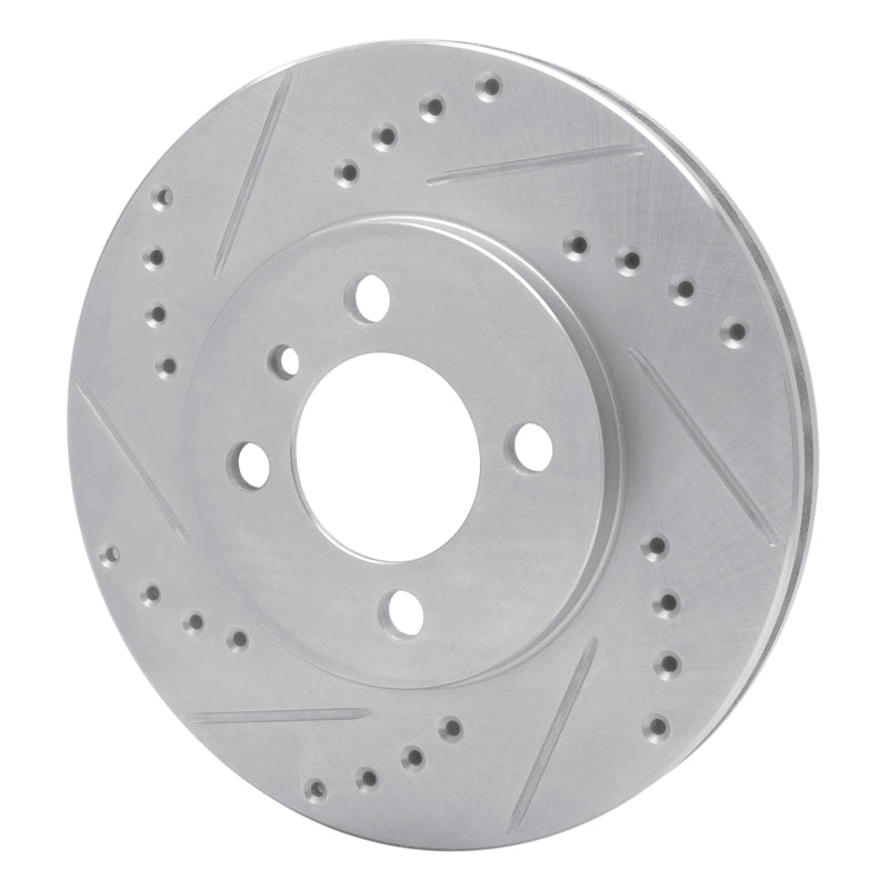 R1 Concepts R1 84-91 BMW 325IX Front Left Drilled & Slotted Silver Brake Rotor