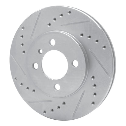 R1 Concepts R1 84-91 BMW 325IX Front Left Drilled & Slotted Silver Brake Rotor