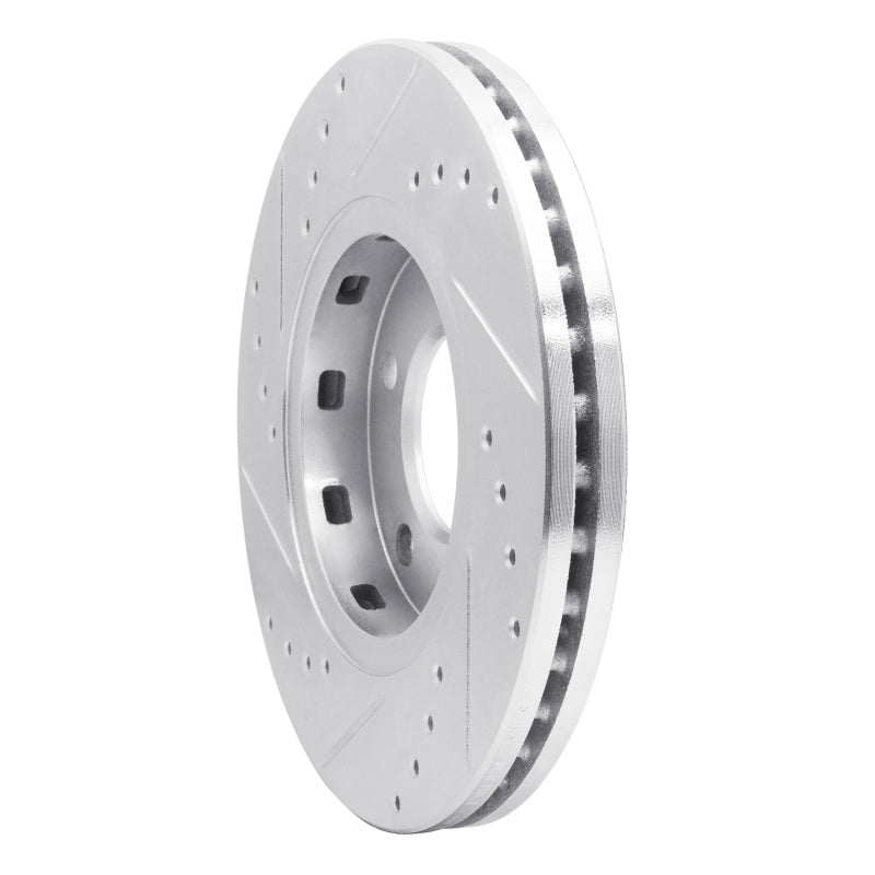 R1 Concepts R1 01-07 Chrysler Voyager Front Right Drilled & Slotted Silver Brake Rotor