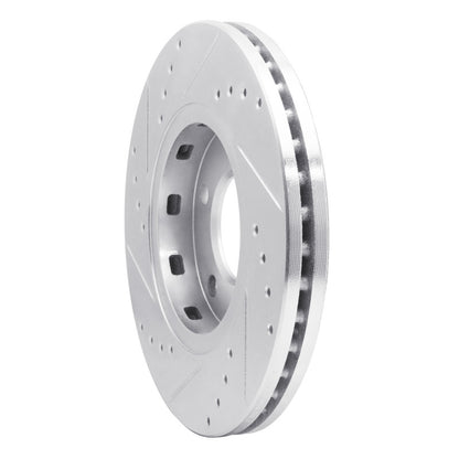 R1 Concepts R1 01-07 Chrysler Voyager Front Right Drilled & Slotted Silver Brake Rotor