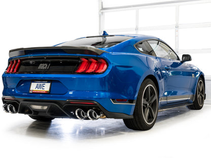 AWE Tuning 21-23 Ford Mustang Mach 1 SwitchPath Cat-Back Exhaust w/ Quad Chrome Silver Tips