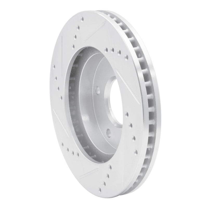 R1 Concepts R1 1997-2005 Chevrolet S10 Front Right Drilled & Slotted Silver Brake Rotor
