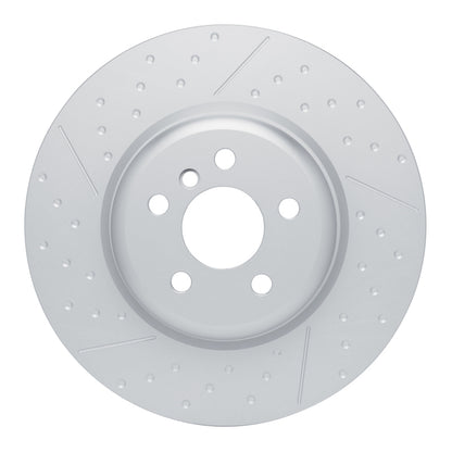 DFC 20-25 BMW M440i Left Rear GeoSPEC Coated Rotor - Dimpled and Slotted