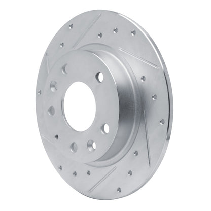 R1 Concepts R1 14-25 Mazda 3 Rear Left Drilled & Slotted Silver Brake Rotor