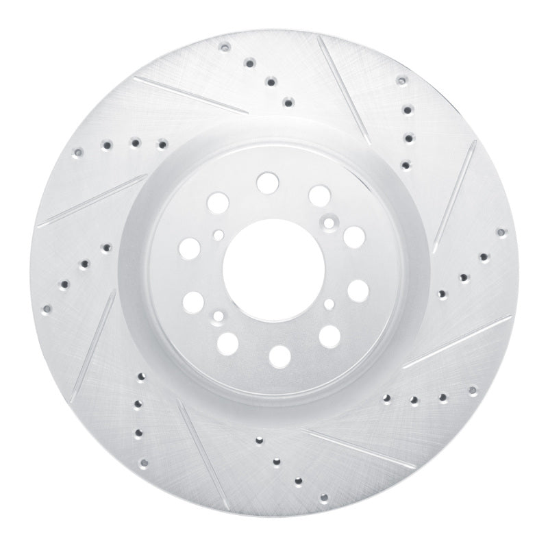 R1 Concepts R1 17-25 Acura Integra Front Right Drilled & Slotted Silver Brake Rotor