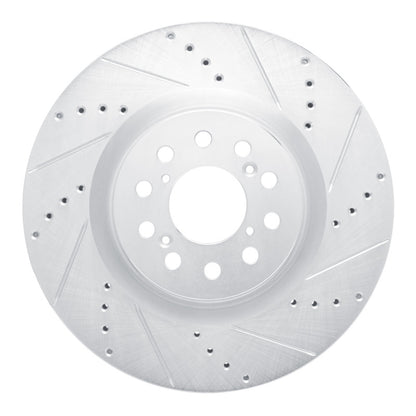 R1 Concepts R1 17-25 Acura Integra Front Right Drilled & Slotted Silver Brake Rotor