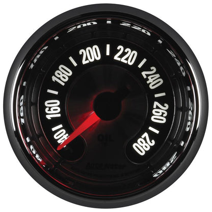 Autometer American Muscle 2-1/16in Full Sweep Electric Digital Stepper 140-280 Deg F Oil Temp Gauge
