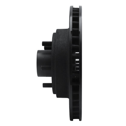 R1 Concepts R1 70-72 Ford Galaxie 500 Front Left Drilled & Slotted Black Brake Rotor