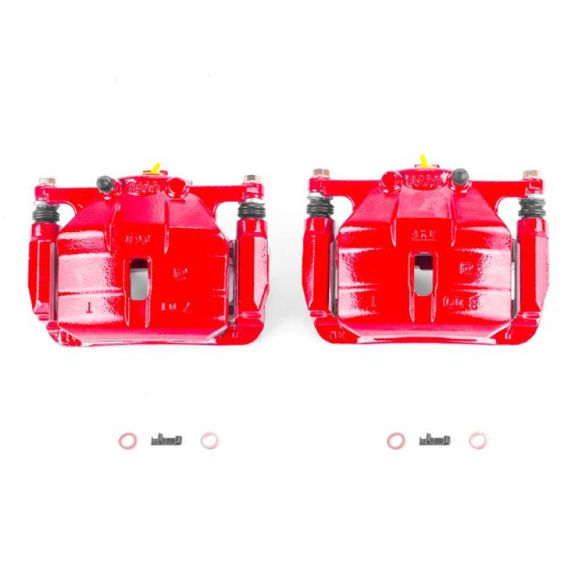 PowerStop Power Stop 08-13 Nissan Rogue Front Red Calipers w/Brackets - Pair