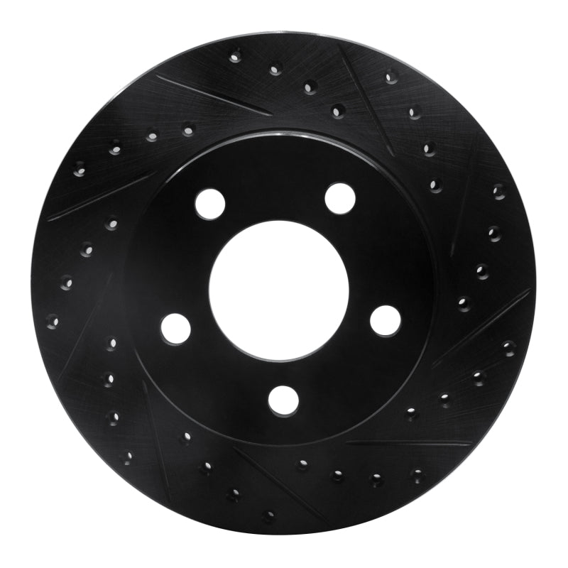 R1 Concepts R1 80-89 American Motors Eagle Front Right Drilled & Slotted Black Brake Rotor