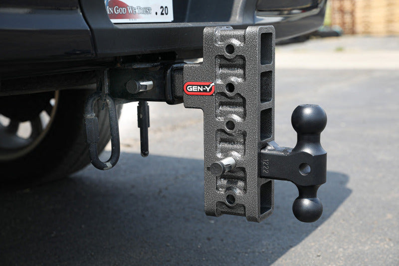 GEN-Y Hitch Gen-Y Mega Duty 2in Shank 17.5in Drop 10K Hitch w/GH-031 Dual-Ball w/GH-0100 Stabilizer Kit