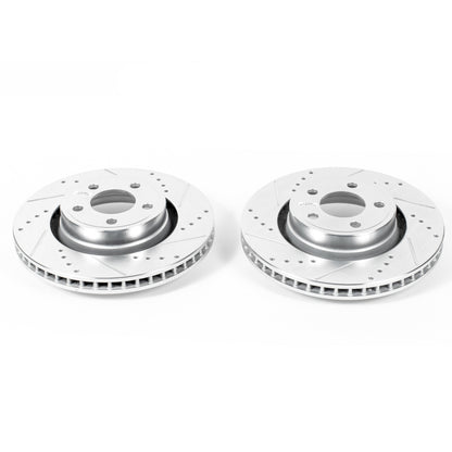 PowerStop Power Stop 15-19 Ford Mustang Front Evolution Drilled & Slotted Rotors - Pair