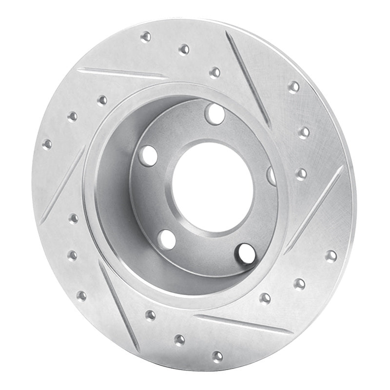 R1 Concepts R1 99-02 Audi A6 Quattro Rear Left Drilled & Slotted Silver Brake Rotor