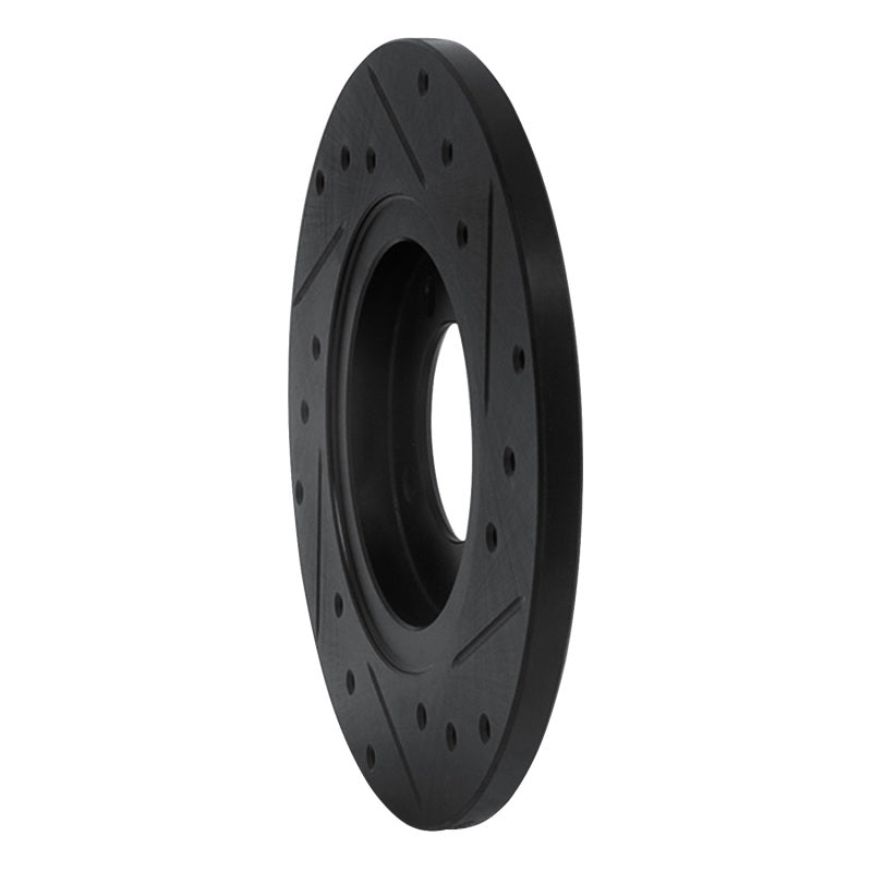 R1 Concepts R1 80-83 Toyota Corolla (US/Canada) Front Left Drilled & Slotted Black Brake Rotor