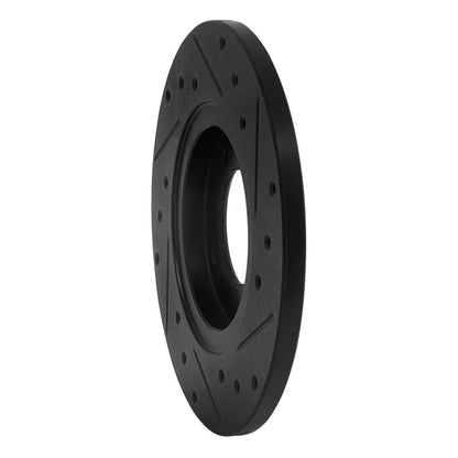 R1 Concepts R1 80-83 Toyota Corolla (US/Canada) Front Left Drilled & Slotted Black Brake Rotor