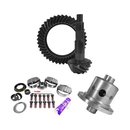Yukon Gear & Axle Yukon Gear 11.5in AAM 4.56 Rear Ring & Pinion Install Kit Positraction 4.125in OD Pinion Bearing