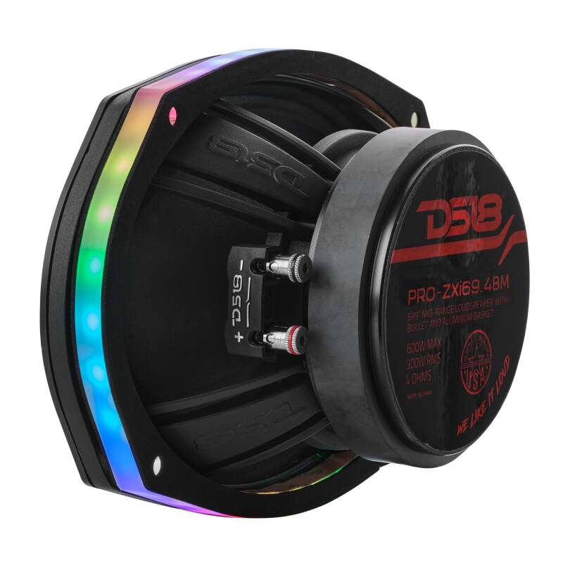 DS18 6x9in Digital LED Speaker Ring w/ Digital LED lights 1/2in Spacer Depth