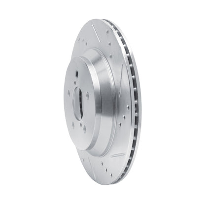 R1 Concepts R1 19-23 Subaru Crosstrek Rear Right Drilled & Slotted Silver Brake Rotor