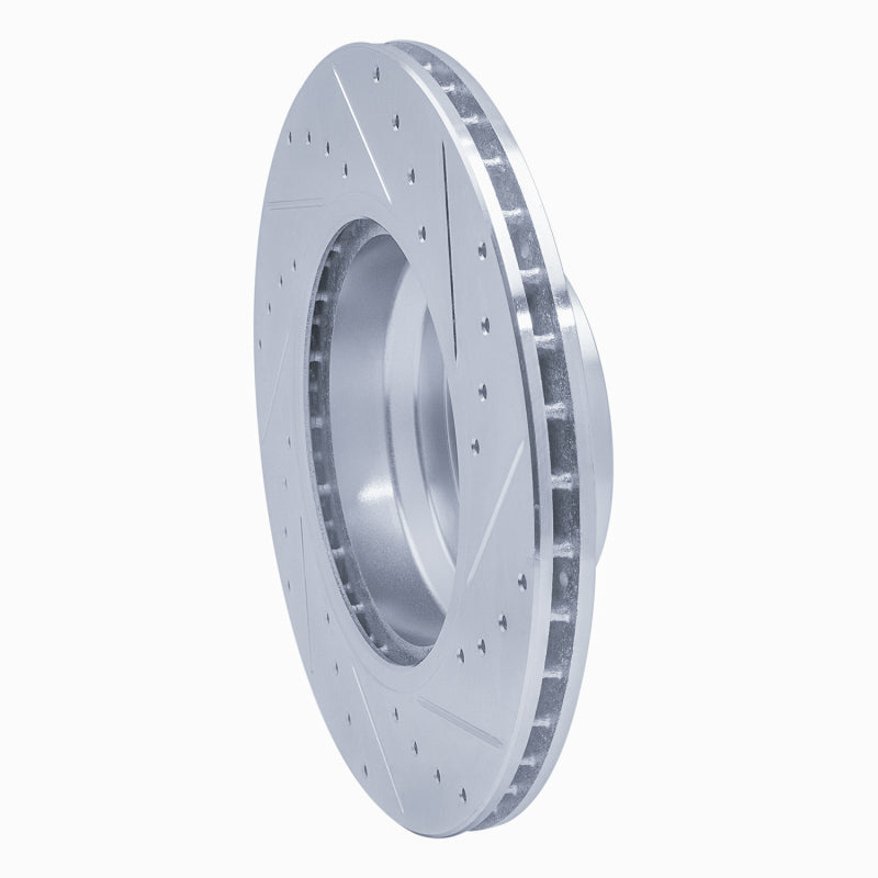 R1 Concepts R1 06-12 BMW 330XI Front Left Drilled & Slotted Silver Brake Rotor