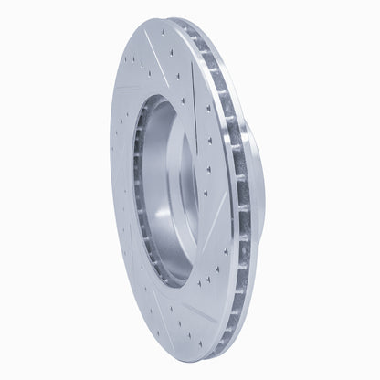 R1 Concepts R1 06-12 BMW 330XI Front Left Drilled & Slotted Silver Brake Rotor