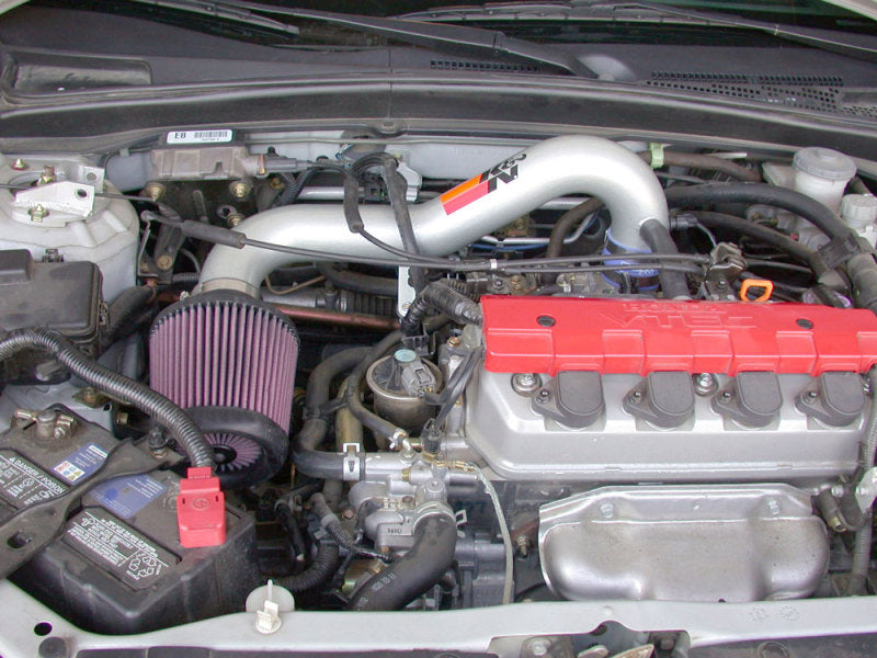 K&N Engineering K&N 01-05 Honda Civic SR L4-1.7L Silver Typhoon Short Ram Intake