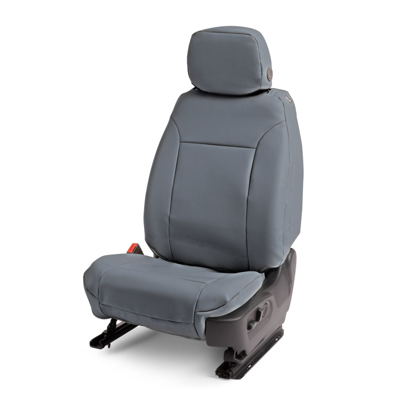 Covercraft 23-26 Ford F250-F550 SD Leatherette PrecisionFit Custom Front Row Seat Covers - Med Grey