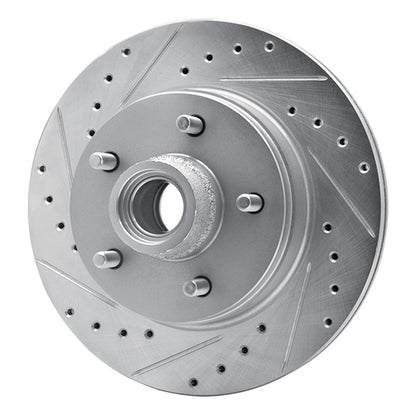 R1 Concepts R1 77-78 Buick Riviera Front Left Drilled & Slotted Silver Brake Rotor