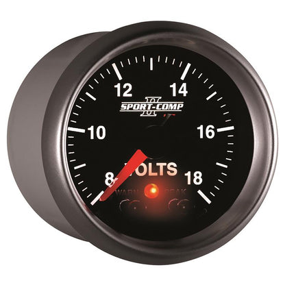 Autometer Sport-Comp II 2-1/16in Digital Voltmeter Gauge - 18V
