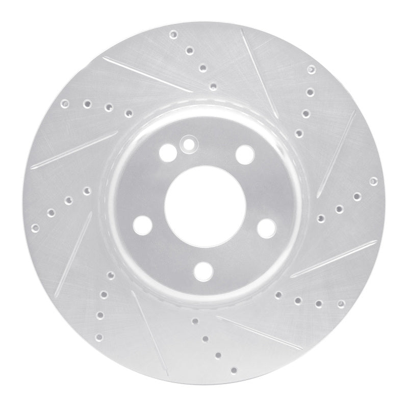 R1 Concepts R1 15-23 Mercedes-Benz C300 Coupe & Convertible Front Right Drilled & Slotted Silver Brake Rotor