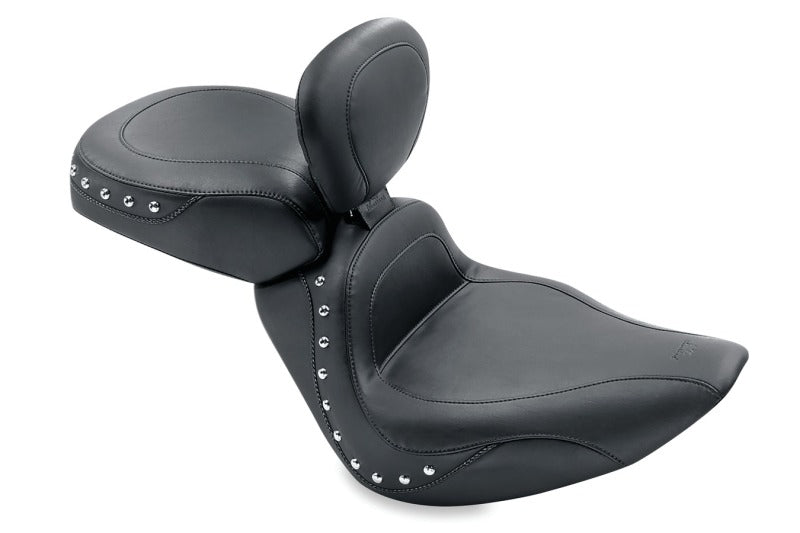 Mustang Motorcycle Mustang 00-15 Harley Softail Standard Rear Tire Sport Touring Solo Seat w/DBR Studs - Black