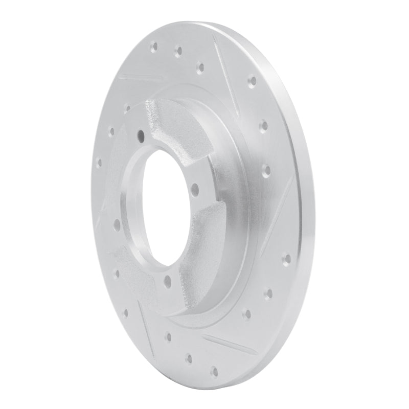 R1 Concepts R1 82-86 Nissan TSURU (Mexico) Front Right Drilled & Slotted Silver Brake Rotor