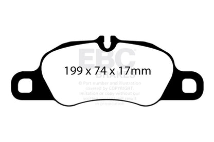 EBC Racing 09-12 Porsche 911 (997) Carrera 2 3.6L (Cast Iron Rotor Only) RP-X Front Brake Pads