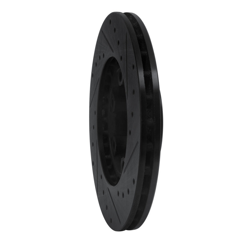 R1 Concepts R1 87-89 Dodge Raider Front Left Drilled & Slotted Black Brake Rotor