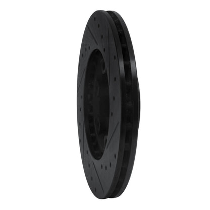 R1 Concepts R1 87-89 Dodge Raider Front Left Drilled & Slotted Black Brake Rotor