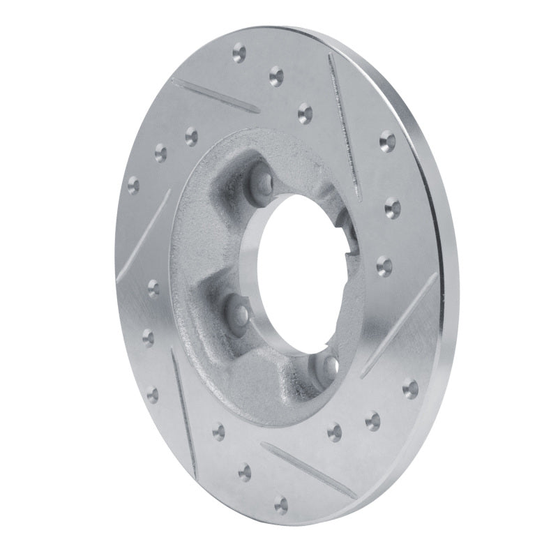 R1 Concepts R1 81-85 Mazda GLC Front Left Drilled & Slotted Silver Brake Rotor