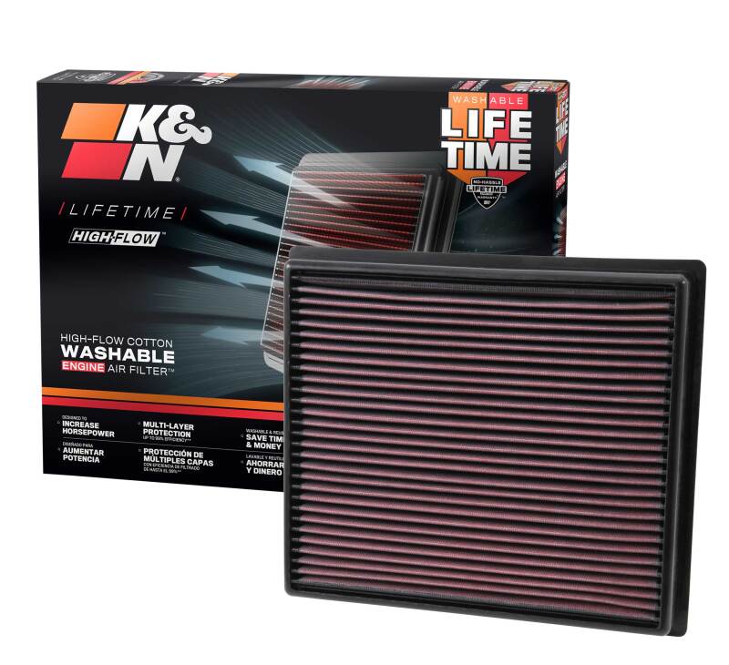 K&N Engineering K&N Replacement Panel Air Filter for Toyota 2014 Tundra 4.6L/5.7L/ 2014 Sequoia 5.7L V8