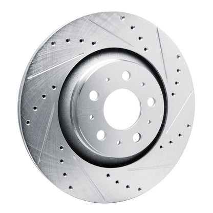 R1 Concepts R1 20-25 Tesla Model Y Rear Right Drilled & Slotted Silver Brake Rotor