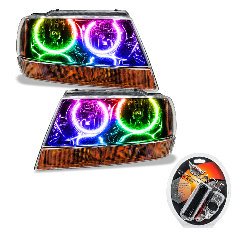 ORACLE Lighting Oracle 99-04 Jeep Grand Cherokee SMD HL - Black - ColorSHIFT