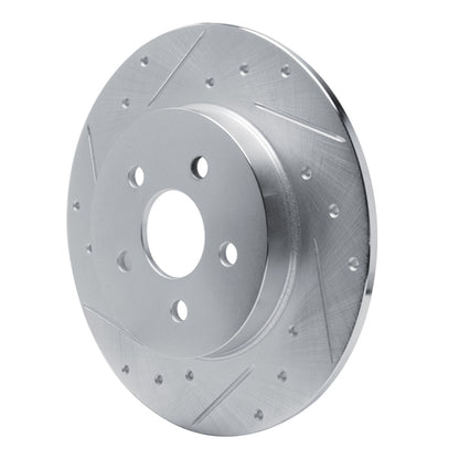 R1 Concepts R1 87-91 Chrysler TC Maserati Rear Left Drilled & Slotted Silver Brake Rotor